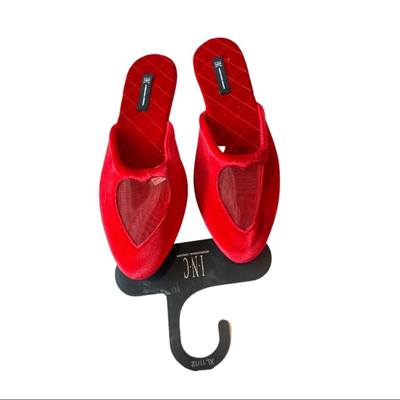 INC International Concepts Mesh Heart Slippers - Picture 1 of 6
